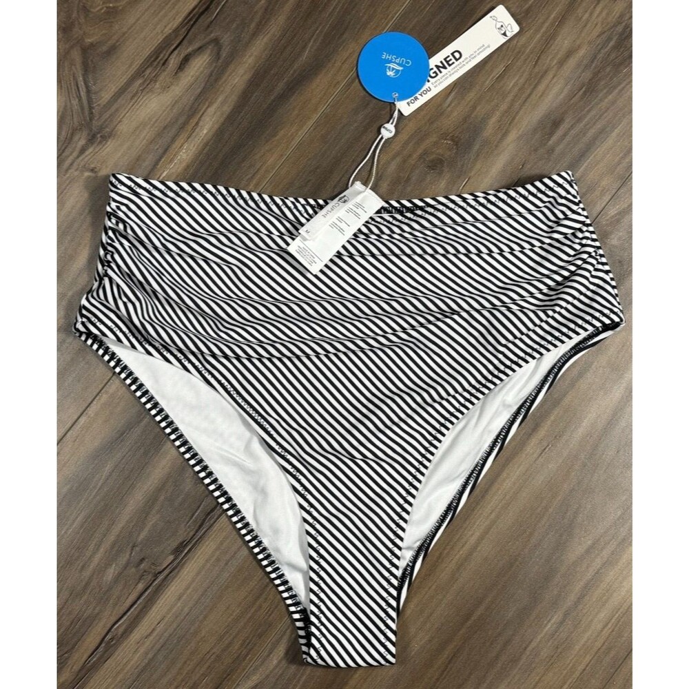 Women’s Cupshe Seaside Gale Falbala High Waist Bikini Bottoms Size Medium NWT